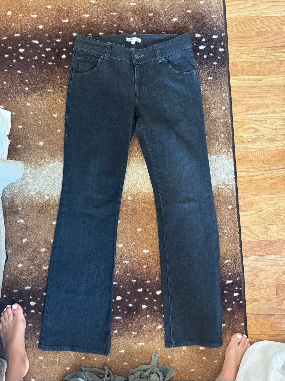 CAbi Black Straight-Leg Women's Jeans